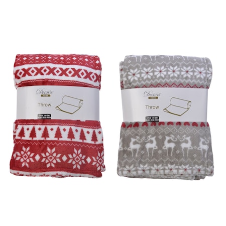 Decoris Decoris Assorted Blanket 1 pk 614177